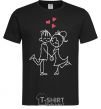 Men's T-Shirt LOVE STORY Together black фото