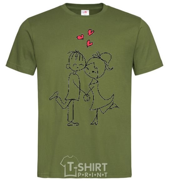 Men's T-Shirt LOVE STORY Together millennial-khaki фото