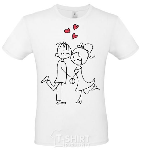 Men's T-Shirt LOVE STORY Together White фото