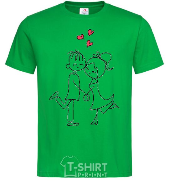 Men's T-Shirt LOVE STORY Together kelly-green фото