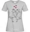 Women's T-shirt LOVE STORY Together grey фото