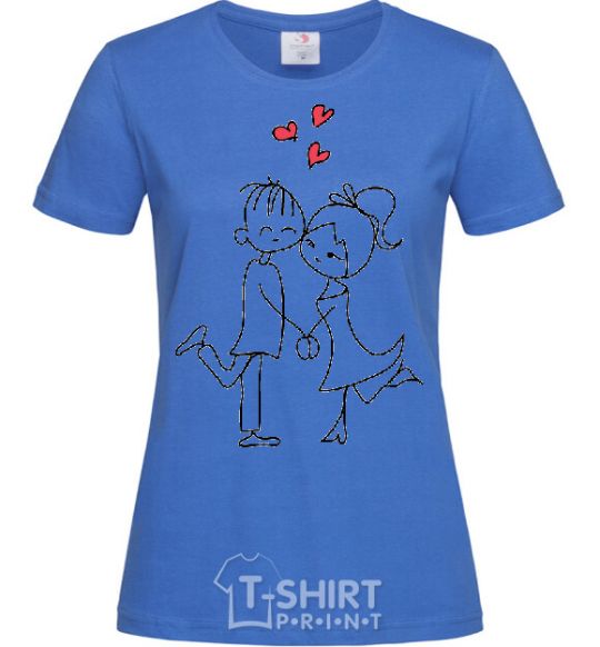 Women's T-shirt LOVE STORY Together royal-blue фото