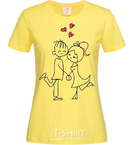 Women's T-shirt LOVE STORY Together cornsilk фото