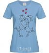 Women's T-shirt LOVE STORY Together sky-blue фото