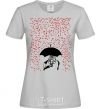 Women's T-shirt i HATE VALENTINE'S DAY grey фото