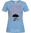 Women's T-shirt i HATE VALENTINE'S DAY sky-blue фото