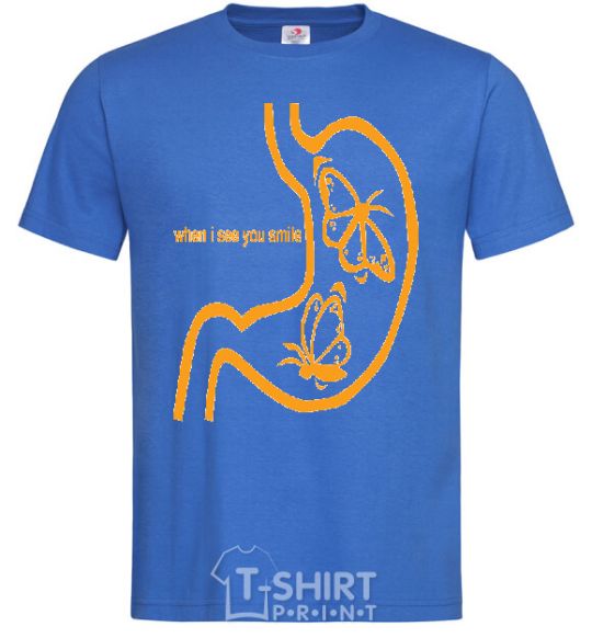 Men's T-Shirt WHEN I SEE YOU SMILE royal-blue фото