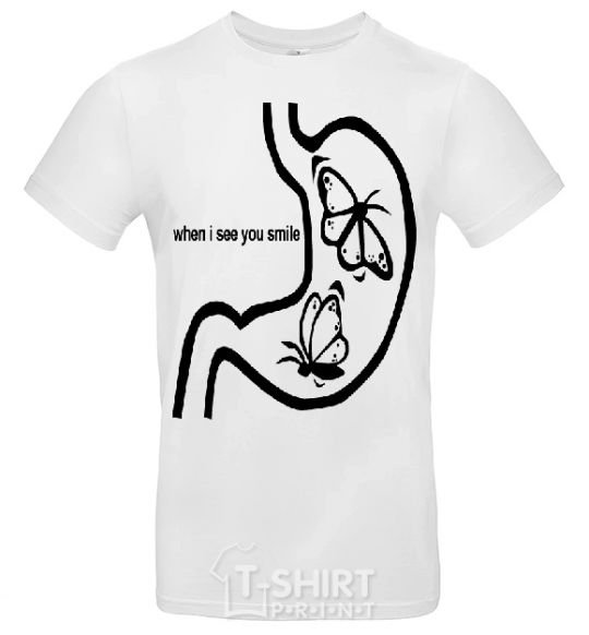 Men's T-Shirt WHEN I SEE YOU SMILE White фото