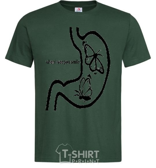 Men's T-Shirt WHEN I SEE YOU SMILE bottle-green фото