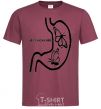 Men's T-Shirt WHEN I SEE YOU SMILE burgundy фото