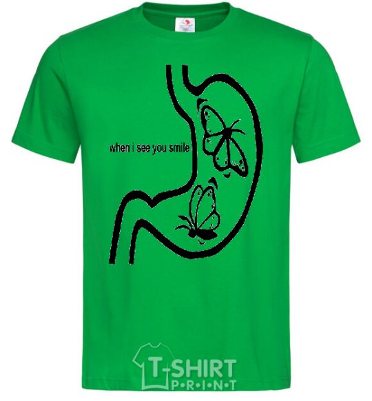 Men's T-Shirt WHEN I SEE YOU SMILE kelly-green фото