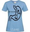 Women's T-shirt WHEN I SEE YOU SMILE sky-blue фото