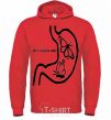 Men`s hoodie WHEN I SEE YOU SMILE bright-red фото