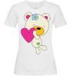 Women's T-shirt HEART BEAR GIRL White фото