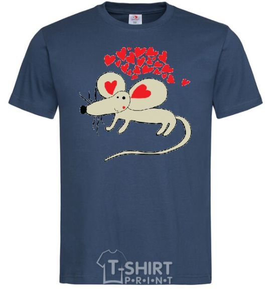 Men's T-Shirt MOUSE navy-blue фото