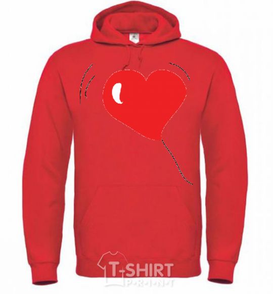 Men`s hoodie BALLOON bright-red фото