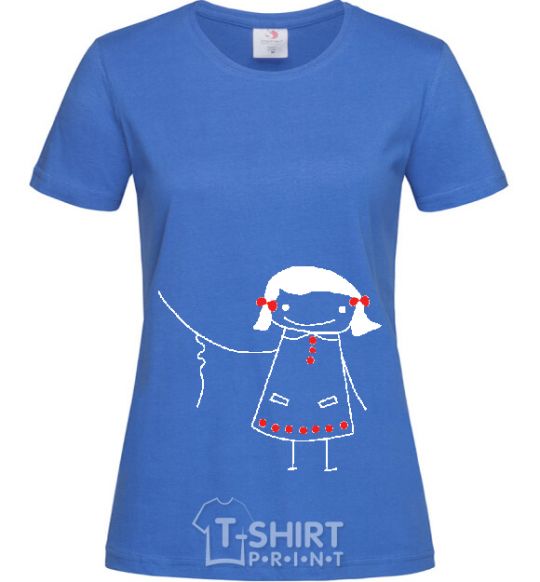 Women's T-shirt GIRL royal-blue фото