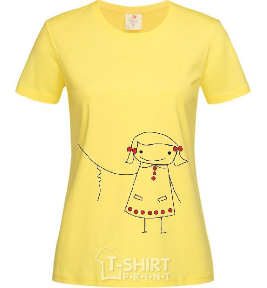 Женская футболка ДЕВОЧКА Лимонный фото