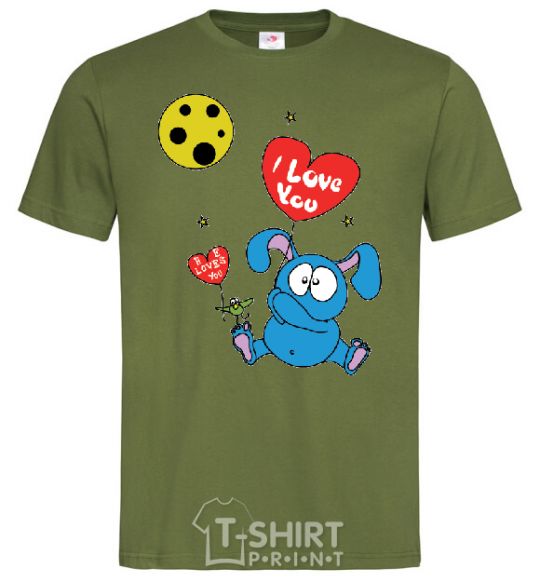 Men's T-Shirt HE LOVES YOU! millennial-khaki фото