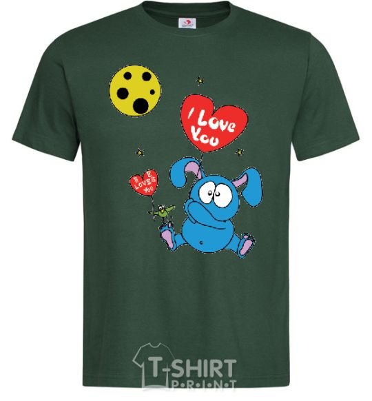 Men's T-Shirt HE LOVES YOU! bottle-green фото