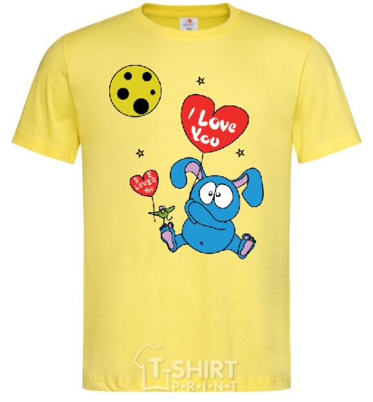 Men's T-Shirt HE LOVES YOU! cornsilk фото