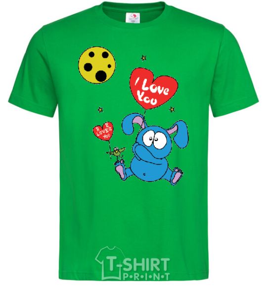 Мужская футболка HE LOVES YOU! Зеленый фото