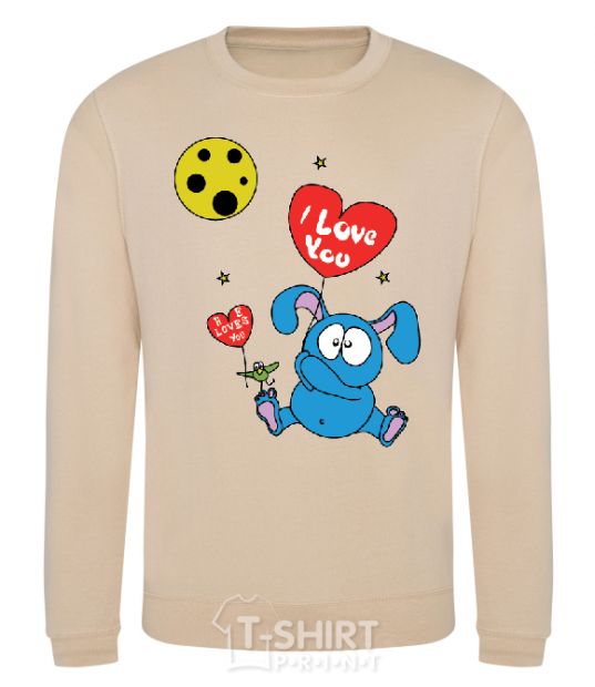 Sweatshirt HE LOVES YOU! sand фото