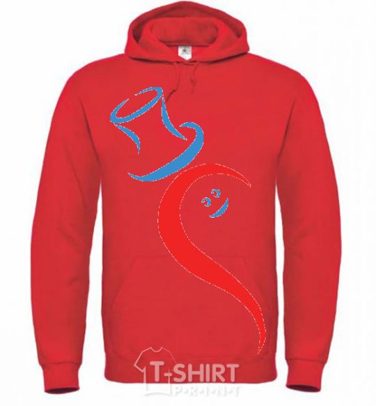 Men`s hoodie HAPPY Picture bright-red фото