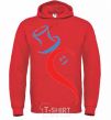 Men`s hoodie HAPPY Picture bright-red фото