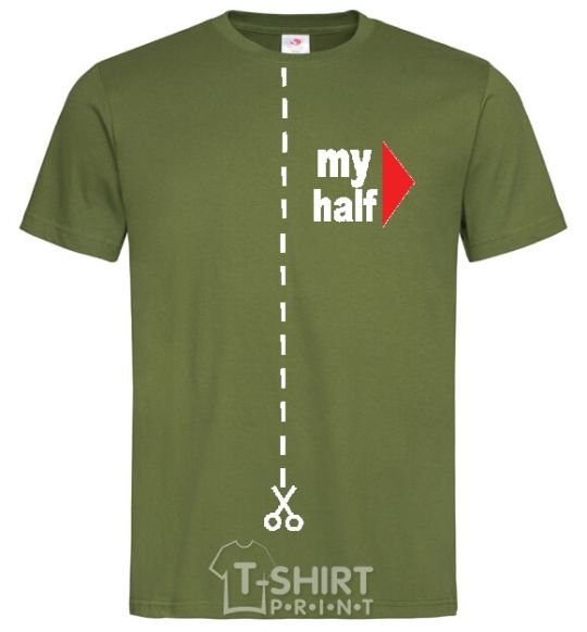 Men's T-Shirt MY HALF BOY millennial-khaki фото