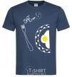 Men's T-Shirt BREAKFAST FOR TWO FOR HIM navy-blue фото