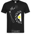 Men's T-Shirt BREAKFAST FOR TWO FOR HIM black фото