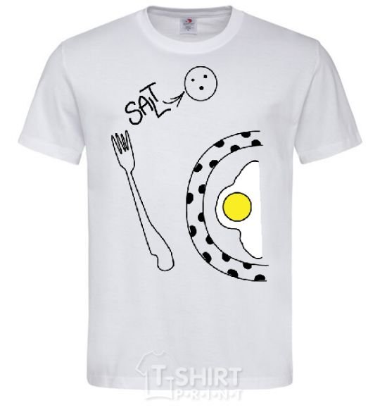Men's T-Shirt BREAKFAST FOR TWO FOR HIM White фото