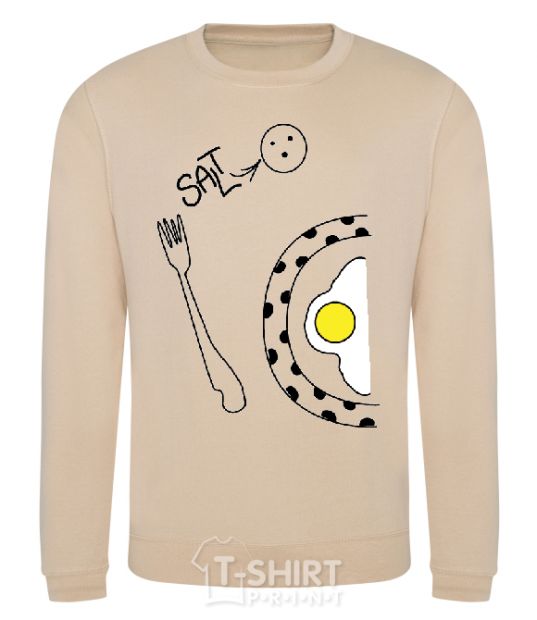 Sweatshirt BREAKFAST FOR TWO FOR HIM sand фото