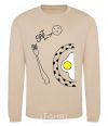 Sweatshirt BREAKFAST FOR TWO FOR HIM sand фото