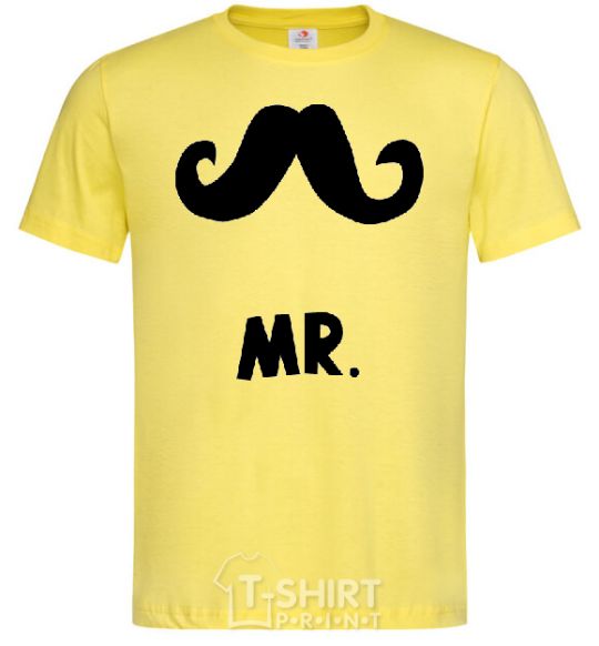 Мужская футболка MR.MUSTACHE Лимонный фото