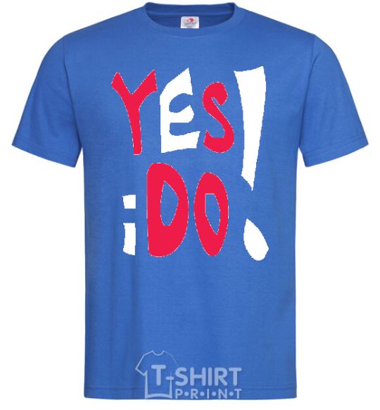 Мужская футболка YES! I DO! Ярко-синий фото