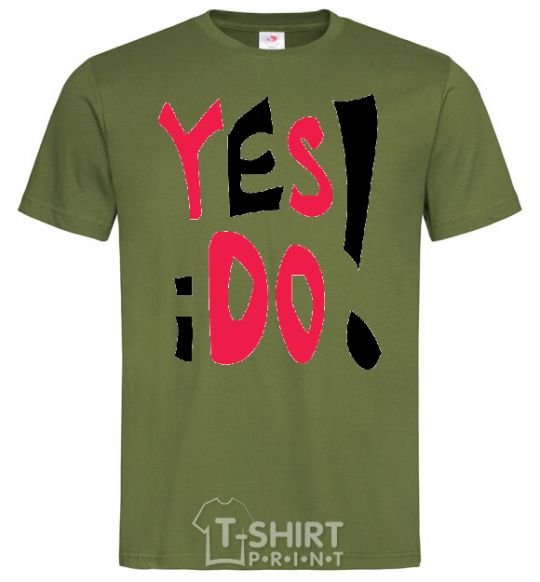 Мужская футболка YES! I DO! Оливковый фото