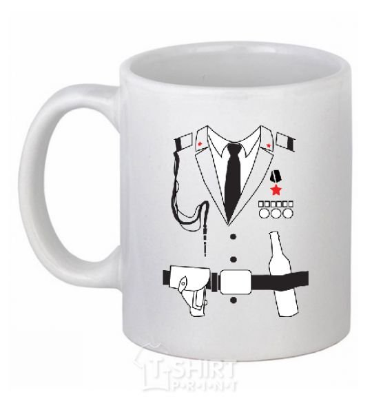 Ceramic mug FIGHTER'S COSTUME White фото