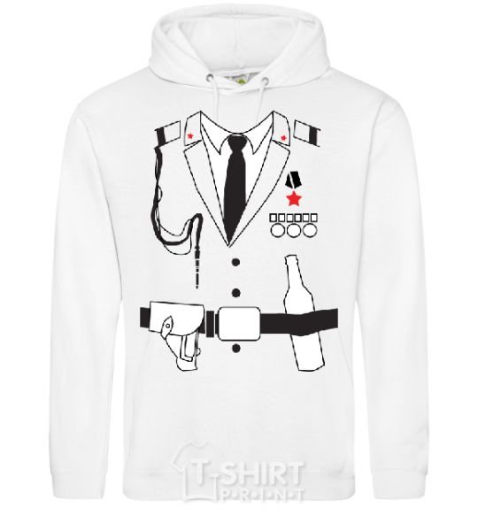 Men`s hoodie FIGHTER'S COSTUME White фото