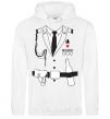 Men`s hoodie FIGHTER'S COSTUME White фото