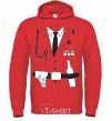 Men`s hoodie FIGHTER'S COSTUME bright-red фото