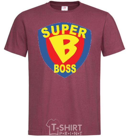 Men's T-Shirt SUPER BOSS burgundy фото