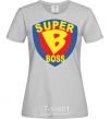 Women's T-shirt SUPER BOSS grey фото