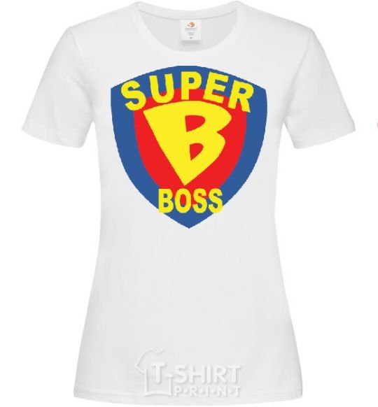 Women's T-shirt SUPER BOSS White фото