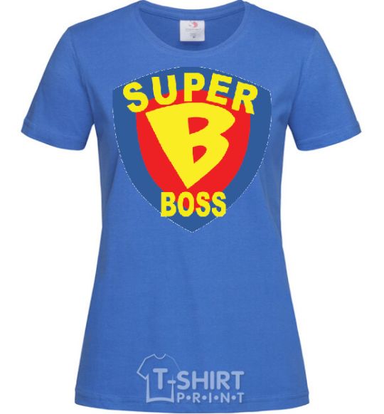 Женская футболка SUPER BOSS Ярко-синий фото
