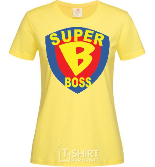 Women's T-shirt SUPER BOSS cornsilk фото