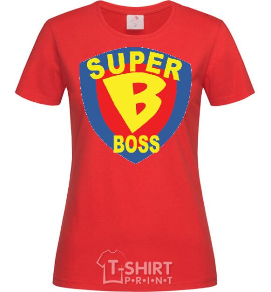 Women's T-shirt SUPER BOSS red фото