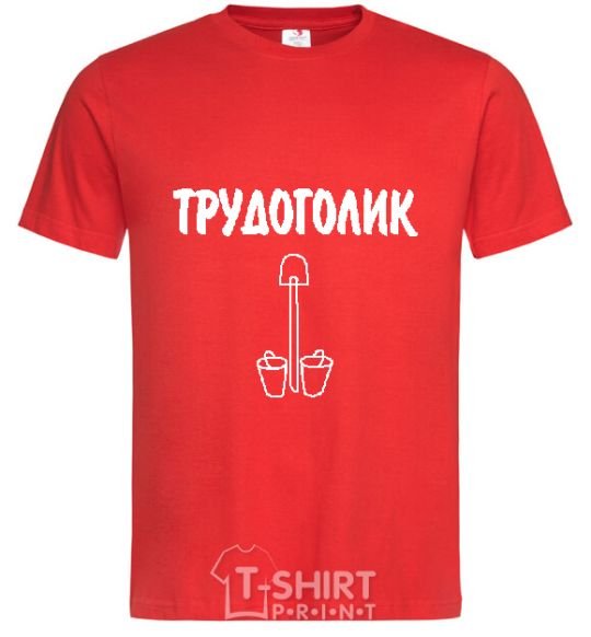 Мужская футболка ТРУДОГОЛИК Красный фото