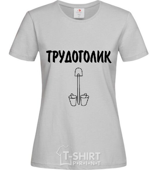 Women's T-shirt WORKER grey фото